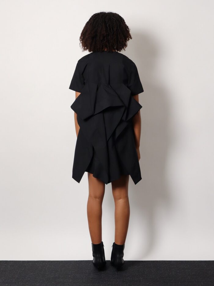 SACAI Dress With Draped Cotton Inserts On The Back