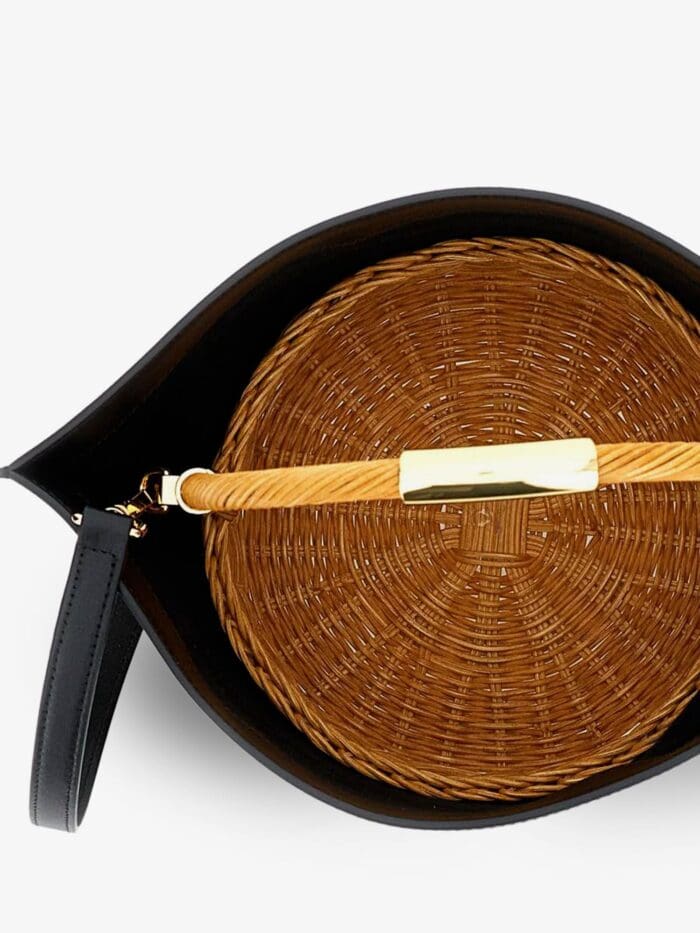 SACAI Leather Crossbody Bag With Logo On The Front