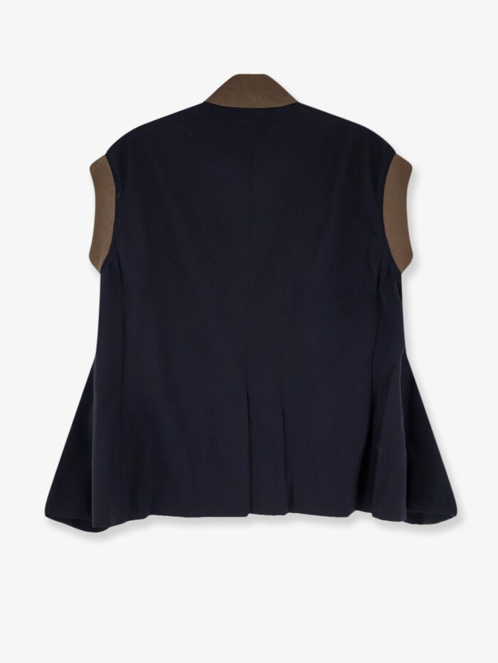 SACAI Nylon Jacket With Fabric Insert On The Back