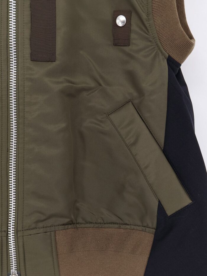 SACAI Nylon Jacket With Fabric Insert On The Back