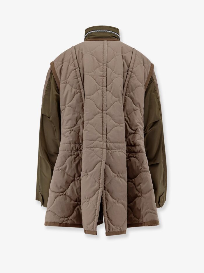 SACAI Padded And Quilted Jacket With Nylon Inserts