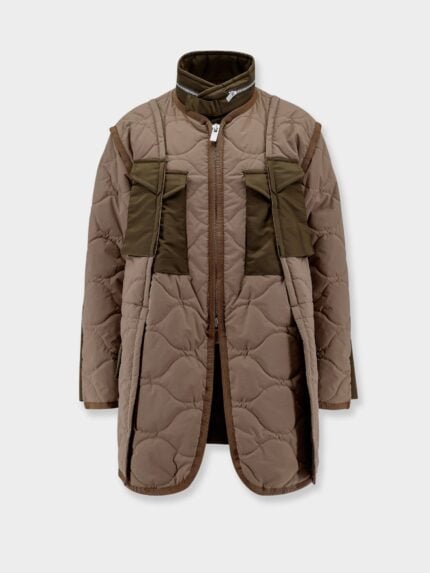 SACAI Padded And Quilted Jacket With Nylon Inserts