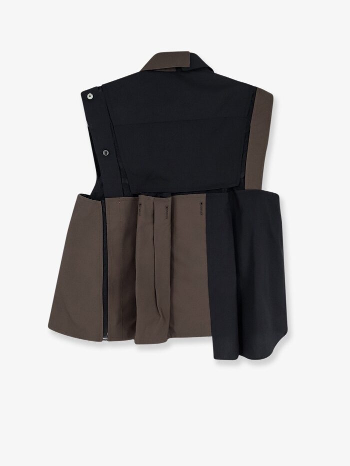 SACAI Patchwork Cotton Shirt