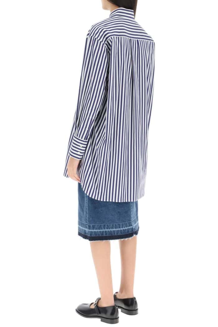 Sacai Striped Cotton Poplin Shirt