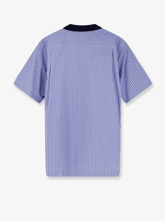 SACAI Striped Fabric Polo Shirt