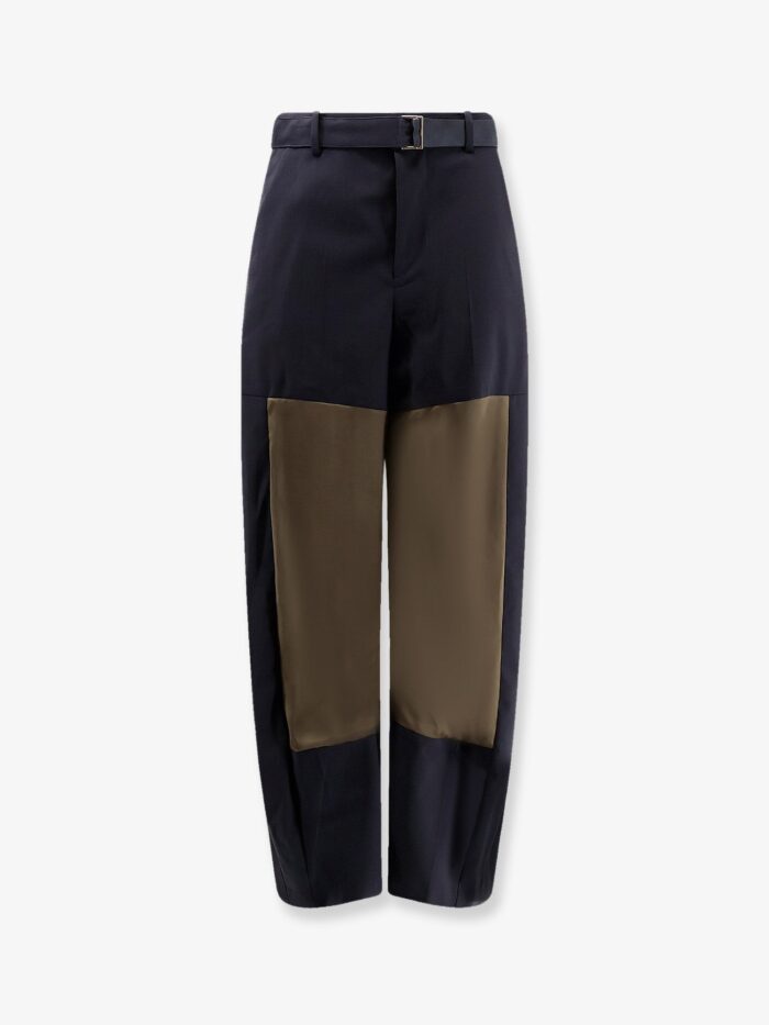 SACAI Wool Blend Trousers With Nylon Inserts