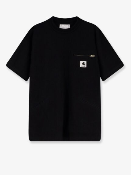 SACAI X CARHARTT WIP Cotton T-shirt Witht Logo Patch On The Front