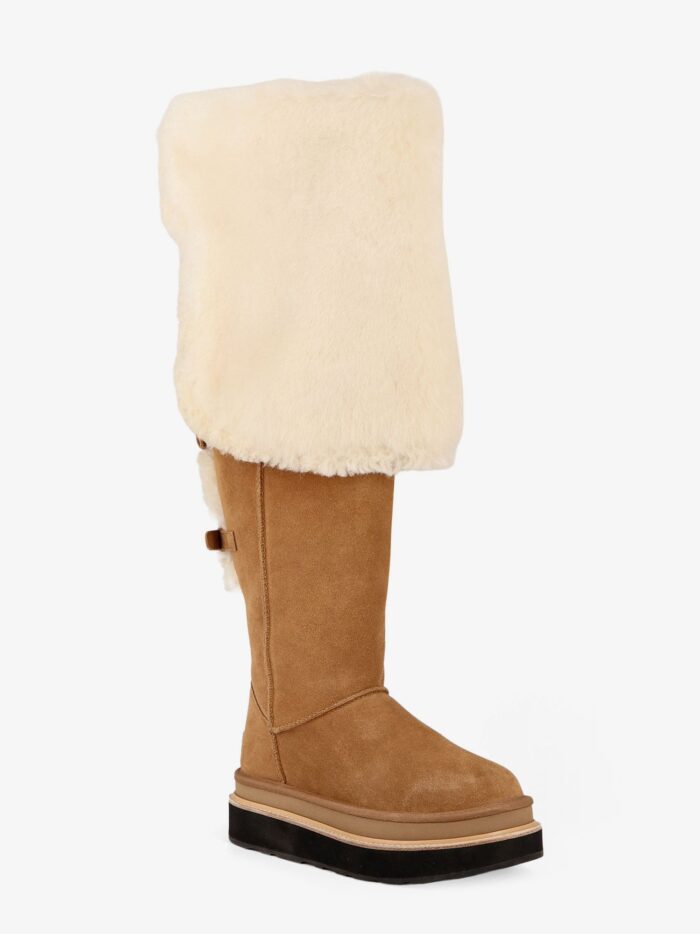 SACAI X UGG Suede And Fur Boots