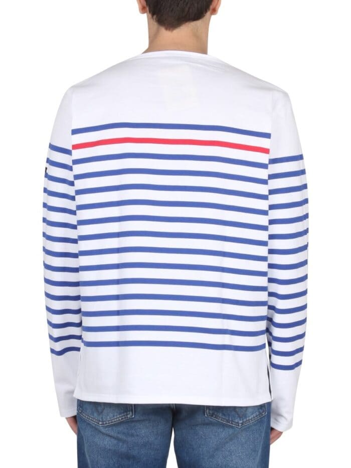 SAINT JAMES T-SHIRT NAVAL RAY ROUGE