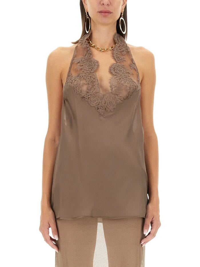 Saint Laurent AMERICAN NECKLINE TOP