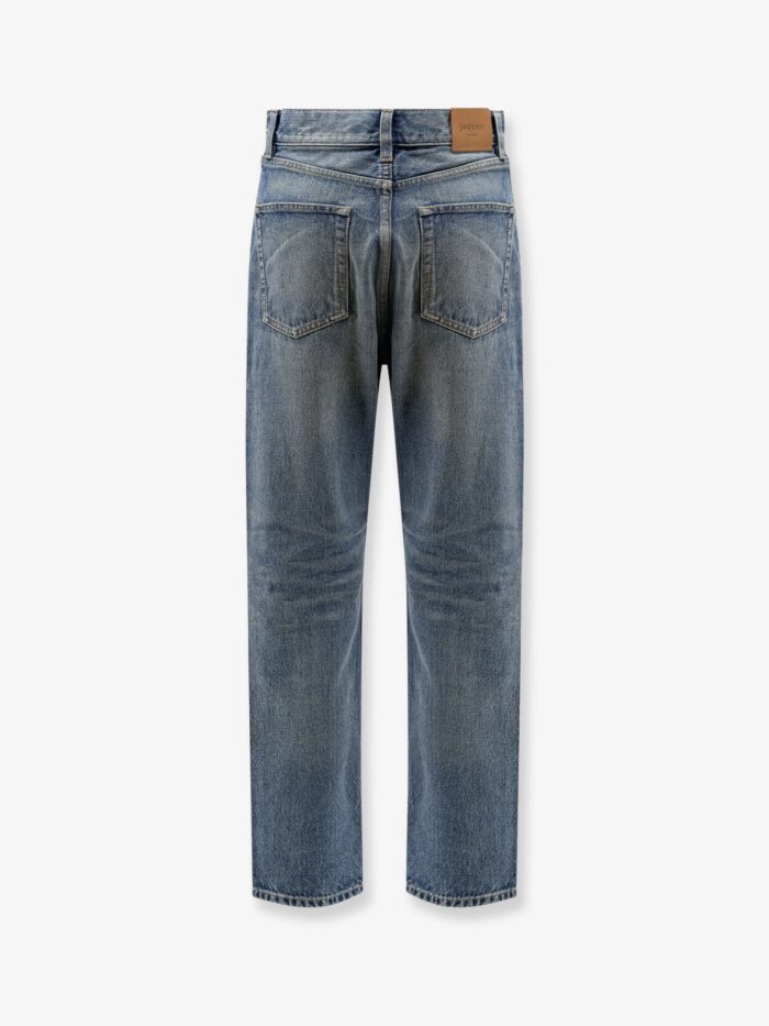 Saint Laurent Ankle Midi Blue Denim Jeans