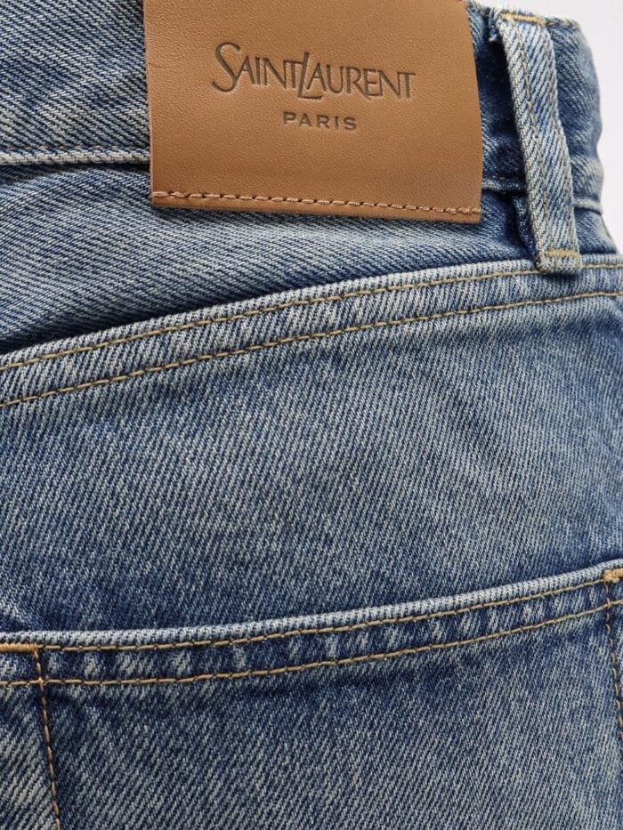 Saint Laurent Ankle Midi Blue Denim Jeans
