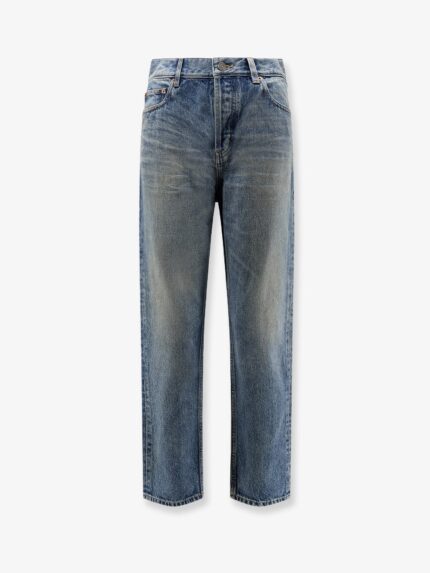 Saint Laurent Ankle Midi Blue Denim Jeans