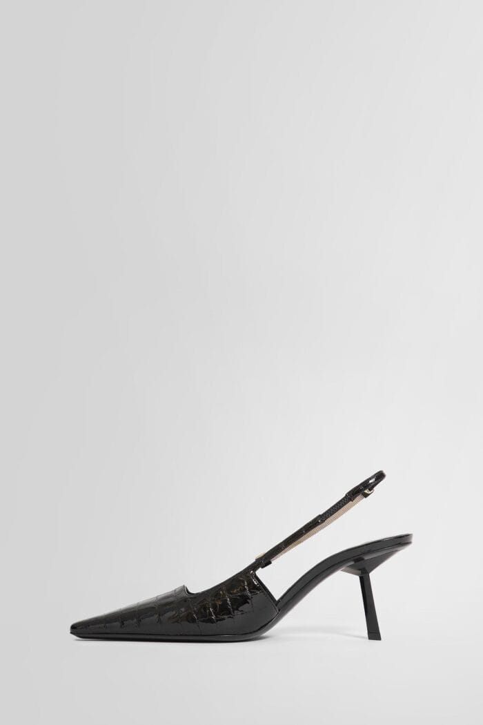 SAINT LAURENT Aston Slingback Pumps In Crocodile