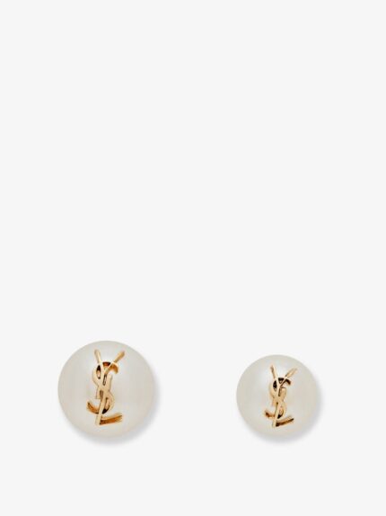 Saint Laurent Asymmetrical Earrings With Cassandre Detail
