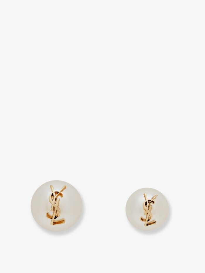 Saint Laurent Asymmetrical Earrings With Cassandre Detail