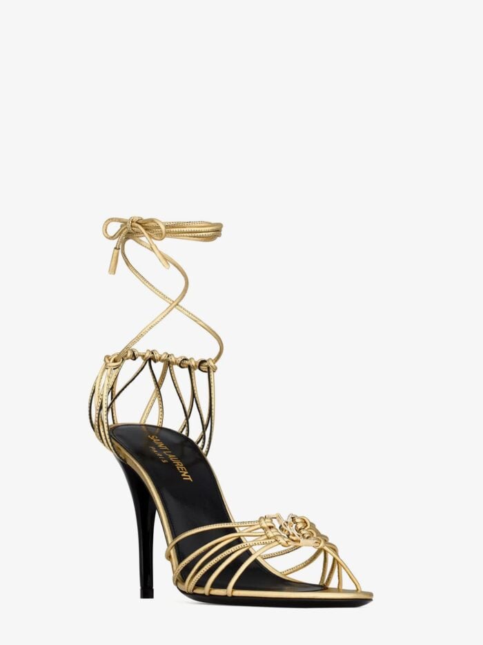 Saint Laurent Babylone 90 Leather Sandals