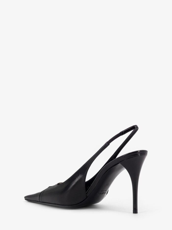 Saint Laurent Babylone 90 Pum Leather Slingback Pumps