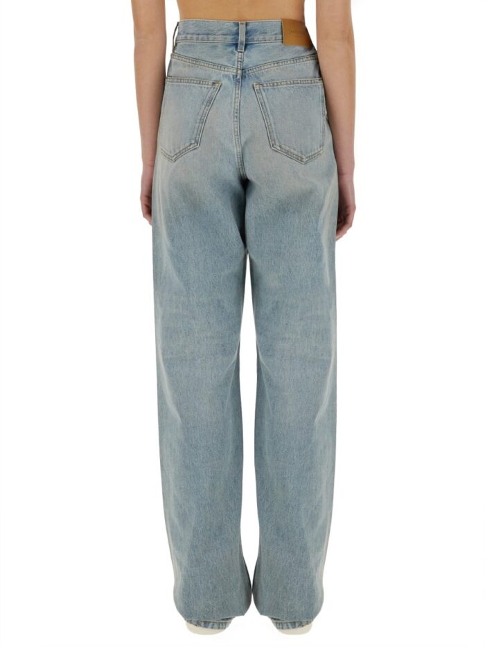 Saint Laurent BAGGY LONG V-WAIST JEANS