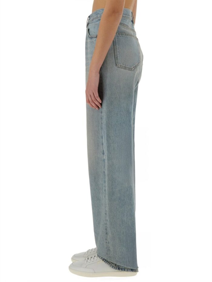 Saint Laurent BAGGY LONG V-WAIST JEANS
