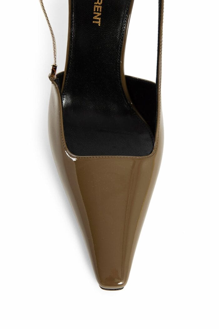 SAINT LAURENT Blake Slingback Pumps In Patent Leather