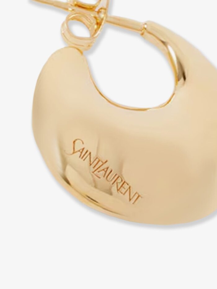 Saint Laurent Brass Earrings With Gold Finishes