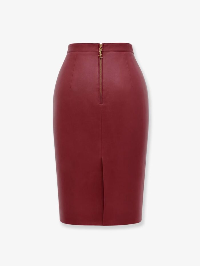saint laurent cassandra leather skirt Saint Laurent Cassandra Leather Skirt