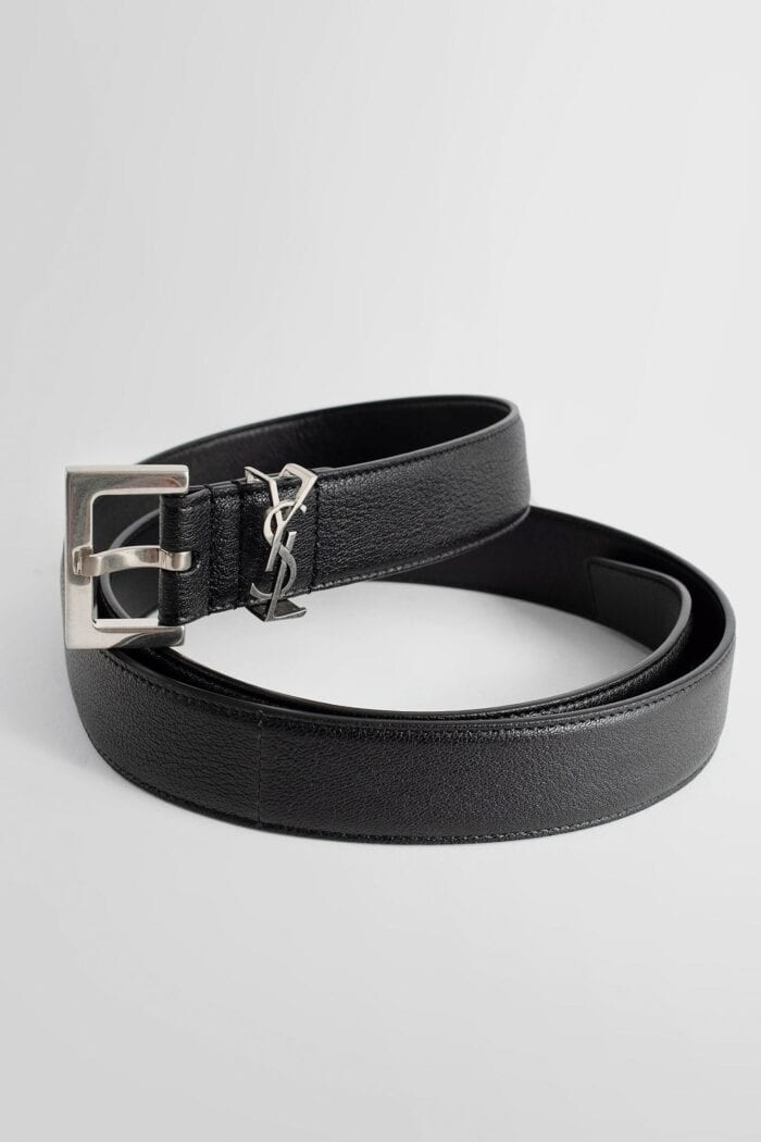 SAINT LAURENT Cassandre Belt In Smooth Leather