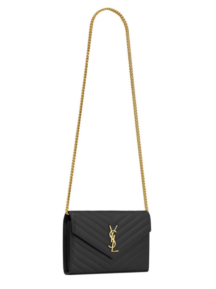 Saint Laurent "CASSANDRE" CLUTCH BAG WITH CHAIN