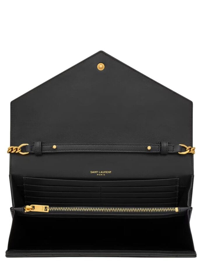 Saint Laurent "CASSANDRE" CLUTCH BAG WITH CHAIN
