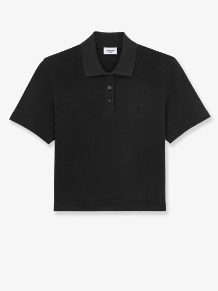 Saint Laurent Cassandre Cotton Piqué Cotton Polo Shirt