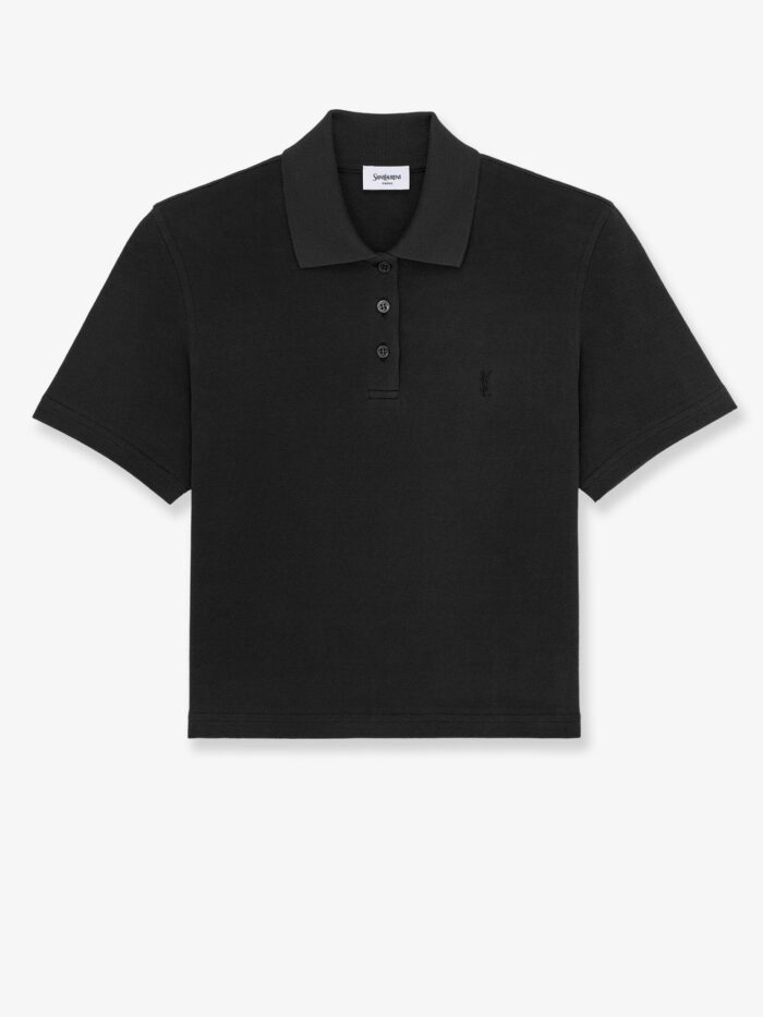 saint laurent cassandre cotton piqué cotton polo shirt Saint Laurent Cassandre Cotton Piqué Cotton Polo Shirt