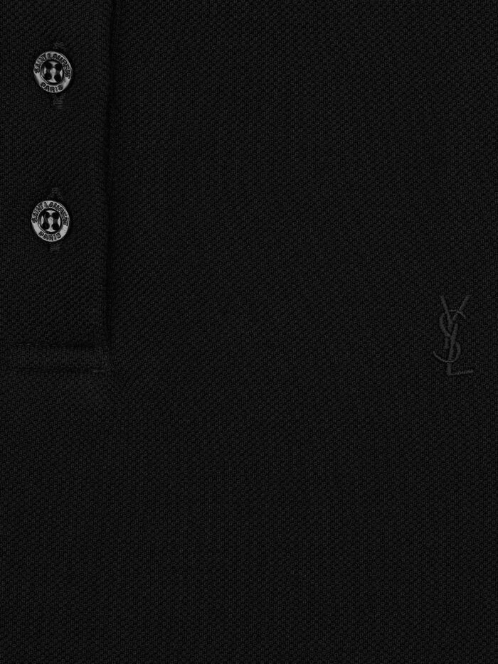Saint Laurent Cassandre Cotton Polo Shirt