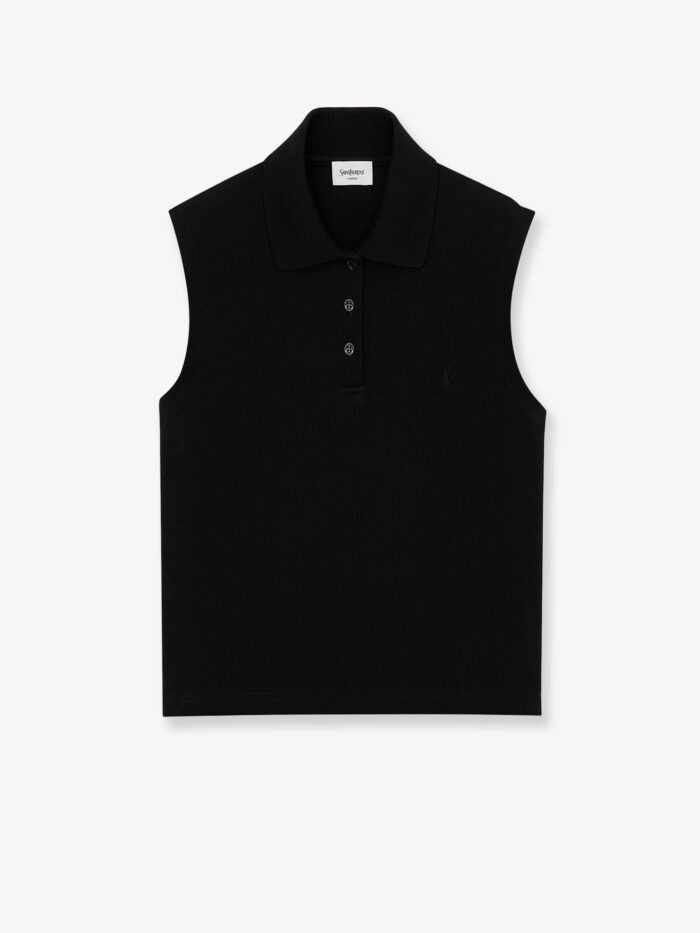 Saint Laurent Cassandre Cotton Polo Shirt
