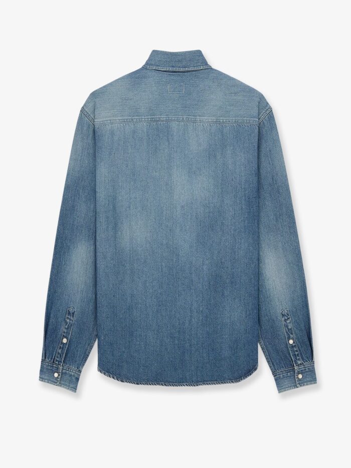 Saint Laurent Cassandre Horizon Blue Denim Shirt