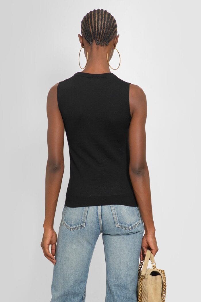 SAINT LAURENT Cassandre Knit Tank Top In Wool