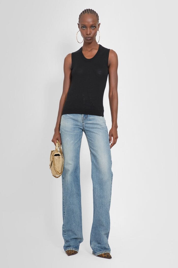 SAINT LAURENT Cassandre Knit Tank Top In Wool