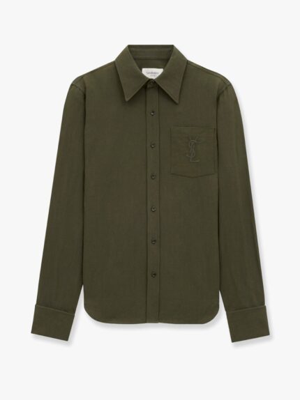 Saint Laurent Cassandre Linen And Cotton Shirt