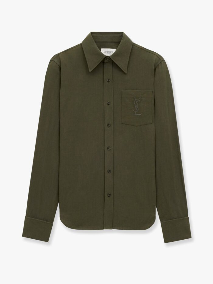 Saint Laurent Cassandre Linen And Cotton Shirt