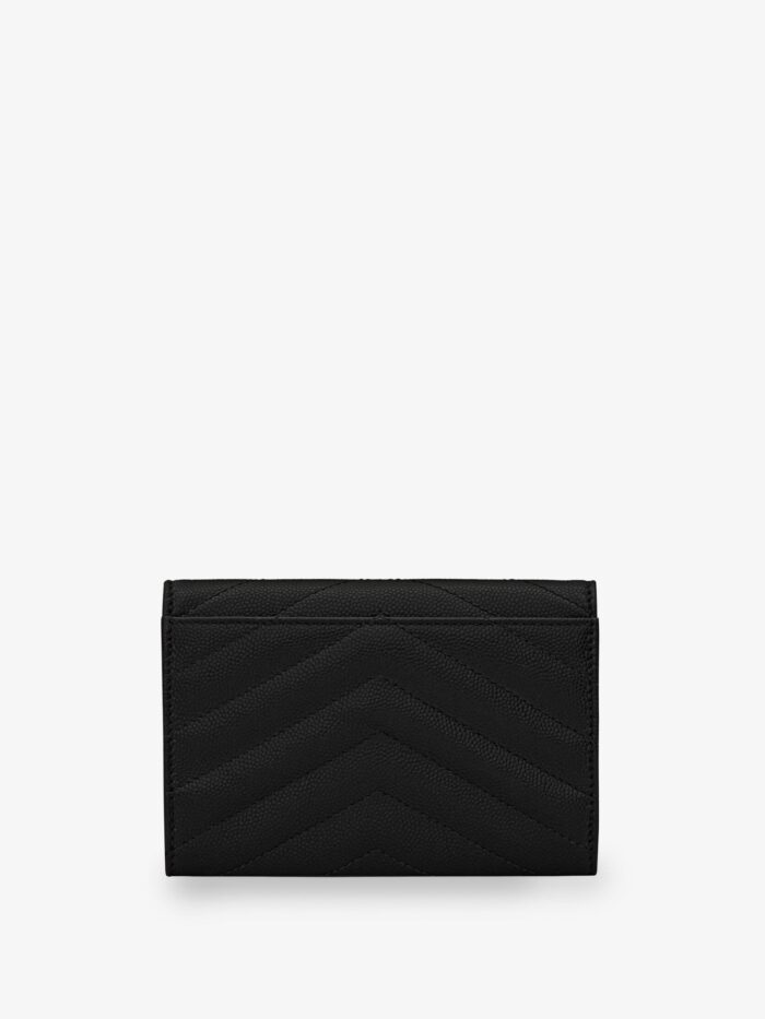 Saint Laurent Cassandre Metalassé Leather Wallet