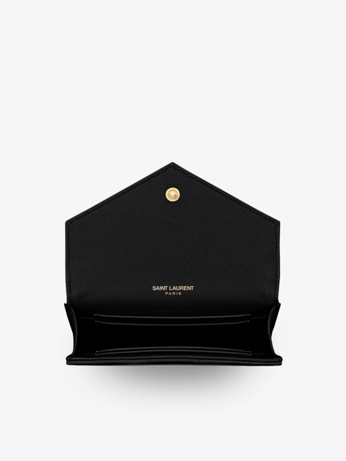 Saint Laurent Cassandre Metalassé Leather Wallet
