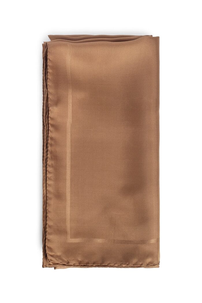 SAINT LAURENT Cassandre Square Scarf In Silk Charmeuse