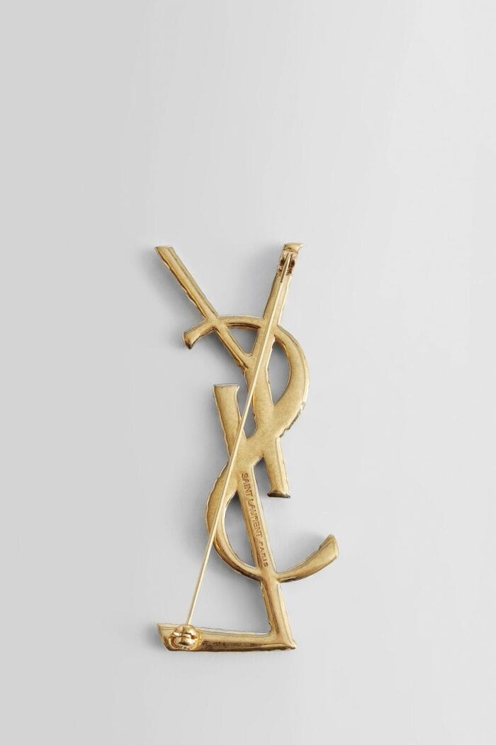 SAINT LAURENT Cassandre Ysl Brooch In Metal