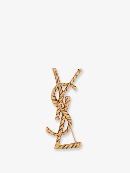 Saint Laurent Cassandre YSL Metal Brooch