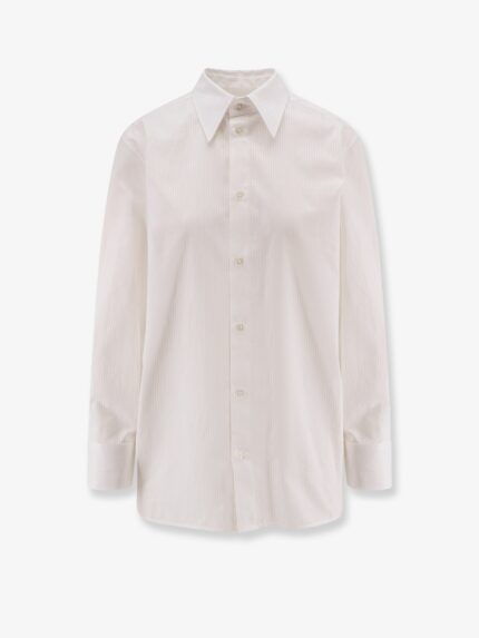 Saint Laurent Certified Cotton Shirt With Cassandre Embroidery