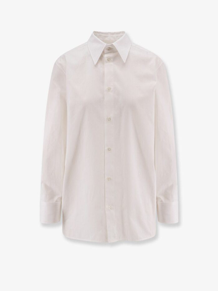 Saint Laurent Certified Cotton Shirt With Cassandre Embroidery