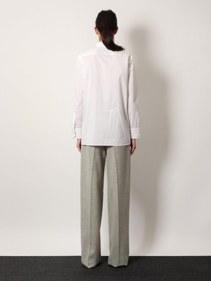 Saint Laurent Certified Cotton Shirt With Cassandre Embroidery