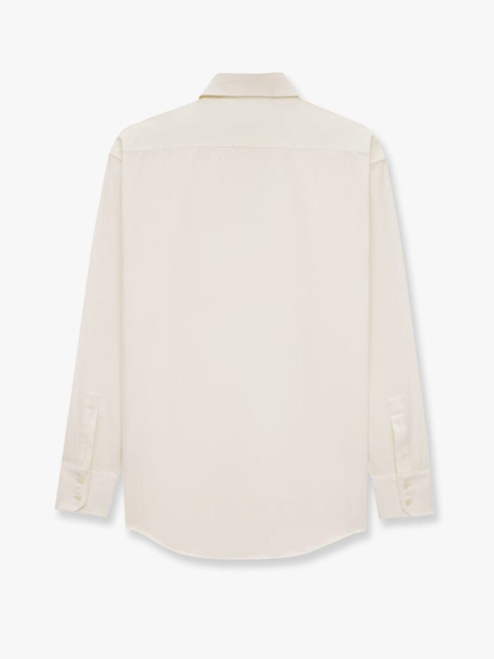 Saint Laurent Certified Cotton Shirt With Monogram Embroidery