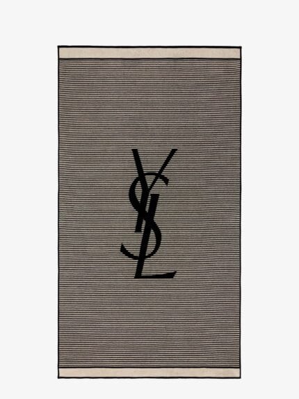 Saint Laurent Certified Cotton Striped Beach Towel