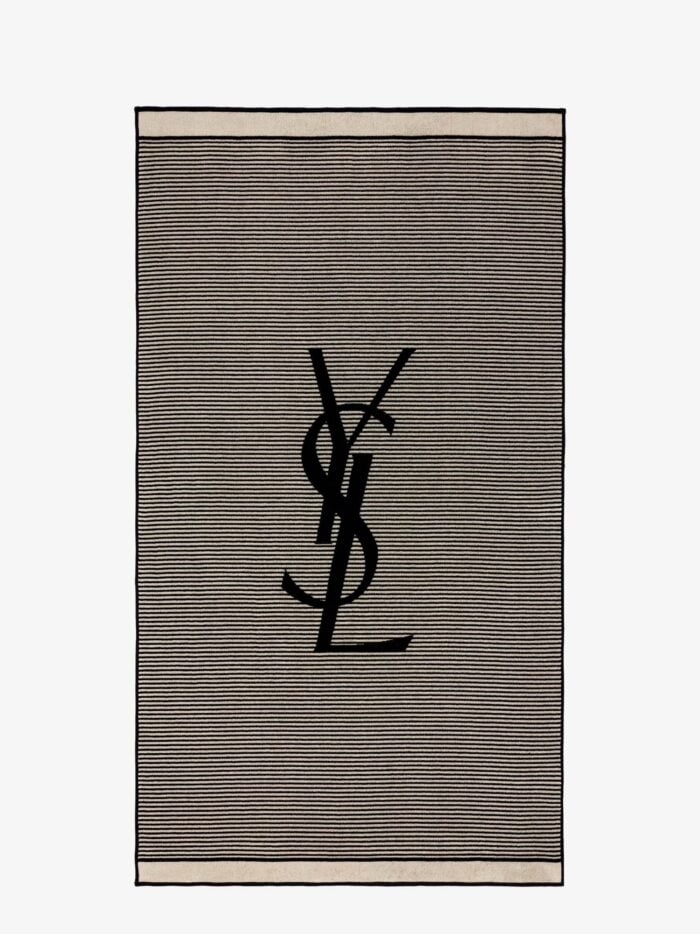 Saint Laurent Certified Cotton Striped Beach Towel
